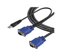 StarTechcom Cavo sottile KVM VGA USB 2 in 1 1,3 m c.a. 3 m VGA Nero USB USB A +
