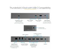 StarTechcom Dock Thunderbolt 3 compatibile con USB-C Doppio monitor DisplayPort