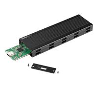 StarTech.com Enclosure USB-C a M.2 NVMe o M.2 SATA SSD 10Gbps - Case esterno portatile M.2 PCIe/SATA NGFF SSD in alluminio - Bo
