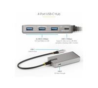 StarTechcom Hub USB-C a 4 porte con uscita video USB-C DP Alt Mode 4K 60Hz 3x