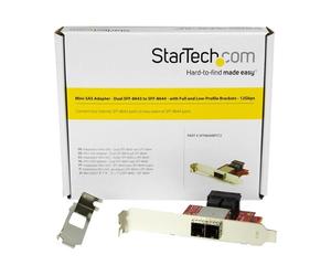 StarTechcom Mini-SAS Adapter Dual SFF-8643 to 8644 SFF86448PLT2