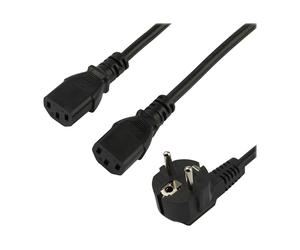 StarTechcom Power Cord Schuko CEE7 to 2x C13 Cavo PXT101YEU2M