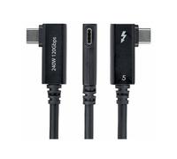 StarTechcom Right Angle Thunderbolt 5 Cable Cavo TBLT5MM80CM240WRA