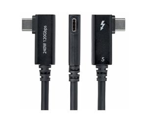 StarTechcom Right Angle Thunderbolt 5 Cable Cavo TBLT5MM80CM240WRA