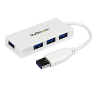 StarTech Hub USB 3.0 a 4 Porte con Cavo Integrato, Bianco (ST4300MINU3W)