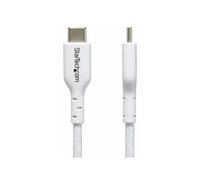 StarTech Cavo USB-C da 2 m, cavo di ricarica USB 2.0 Tipo-C Power Delivery 60W 3A, Cavo trasferimento dati M/M per laptop, MacBook Air, Iphone; 2 pezzi, Bianco