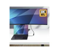 StarTech.com Adattatore USB-C a HDMI, 8K 60Hz / 4K 120Hz, Convertitore Video da USB4 a HDMI 2.1 con Cavo Integrato da 20 cm