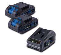 Startekit con 2 batterie 20v 2.0Ah e caricabatteria 2.4a serie ixes Scheppach