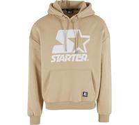 Starter Black Label Felpa con Cappuccio da Uomo, con Logo Oversize, con Cappuccio, da Uomo, Casual, con Logo Starter, Taglie dalla S alla XXL, Dustysand, M