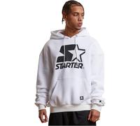 Starter Black Label St443-starter Oversized Logo Hoodie Felpa con Cappuccio, Bianco, M Uomo