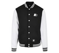 STARTER BLACK LABEL Starter College - Giacca in pile da uomo, nero/bianco, S
