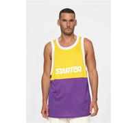 Starter Black Label St368-starter Split Mesh Tank Top Canottiera, Californiayellow/Realviolet, S/M Uomo