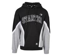 Starter Black Label Starter Throwback Hoody Felpa con Cappuccio, Nero/Grigio mélange, L Uomo