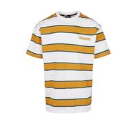 Starter Black Label Uomo Starter Logo Striped Tee T-Shirt Not Applicable, Bianco/Giallo, XS