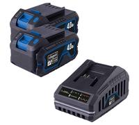 Starter Kit 2 Batterie 20V Litio 4.0Ah Caricabatteria 2.4A sbsk4.0x2