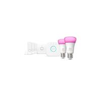 Starter kit 2 lampadine Philips Hue White e Color Ambiance E27 9 W collegate con sensori di contatto Bianco - Nouvo