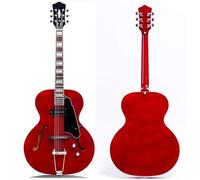 Starter kit chitarra elettrica jazz chitarra elettrica corpo cavo hardware cromato con pickup P90 vintage sunburst (rosso)