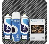 STARTER Kit Cubicatura Kit: Attivatore Spray 400 ml + colore di fondo + vernice + manuale di istruzioni+ pellicola cubicatura carbonio. Larghezza: 50 cm. Lunghezza: 200 cm (HFC-118)
