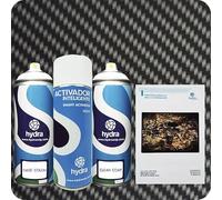 STARTER Kit Cubicatura Kit: Attivatore Spray 400 ml + colore di fondo + vernice + manuale di istruzioni+ pellicola cubicatura carbonio. Larghezza: 50 cm. Lunghezza: 200 cm (HFC-002)