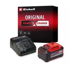 Starter Kit Einhell Power X-Change 18V 5,2 Ah con Batteria e Caricabatterie Rapi