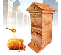 Starter Kit For Alveare Con Finestra Di Osservazione E Beccuccio For Il Miele, Include 4 Telaini For Api E 6 Vassoi A Nido D'ape For La Raccolta Automatica Del Miele
