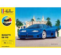 Starter Kit Heller 56738 Bugatti Eb 110 1/24. Supercar Francese Mitica 1991