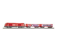 Starter kit Kids treno merci Rh 2016 OBB con due vagoni merci aperti Eaos PIKO