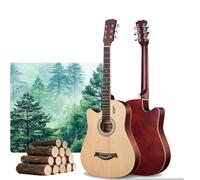 Starter kit per chitarra acustica a 6 corde con custodia, corde, cinghia, pipa e plettri, 96,7 cm