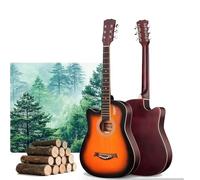 Starter kit per chitarra acustica a 6 corde con custodia, corde, cinghia, pipa e plettri, 96,7 cm