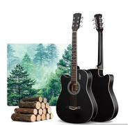 Starter kit per chitarra acustica a 6 corde con custodia, corde, cinghia, pipa e plettri, 96,7 cm