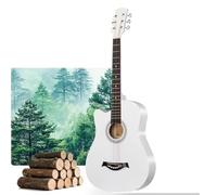 Starter kit per chitarra acustica a 6 corde con custodia, corde, cinghia, pipa e plettri, 96,7 cm