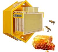 Starter kit per interni con 3 cornici e 6 vassoi a nido d'ape, finestra di visualizzazione in acrilico, struttura esagonale per gli appassionati di apicoltura, sistema di apicoltura domestica