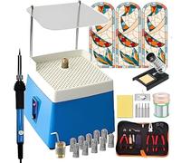 Starter Kit per Vetro Colorato Set Completo da 18 Pezzi con Smerigliatrice, Include Tagliavetro, Saldatore, Lamina di Rame, Saldatore e Manicotti di Sicurezza