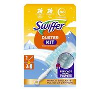 Starter Kit Swiffer Piumino Catturapolvere (1 Manico E 3 Ricariche), Intrappola E Blocca 3 Volte Più Polvere E Peli Rispetto A Un Piumino Tradizionale