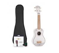 Starter Pacchetto per ukulele soprano con accordatore a clip, custodia e corde Day Of The Dead di Gear4music