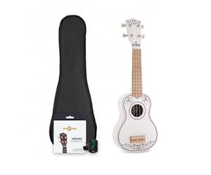 Starter Pacchetto per ukulele soprano con accordatore a clip, custodia e corde Day Of The Dead di Gear4music