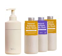 Starter pack con bagnoschiuma ricaricabile Wild - flacone in alluminio Avorio e