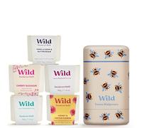 Starter pack deodorante naturale ricaricabile Wild 0% alluminio - Contenitore stampa Api e 5 ricariche da 40g con varie fragranze fresche - 24h di protezione dagli odori -Vegano e delicato sulla pelle