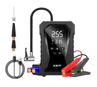 Starter per salto in auto - ABS 12V Power Pack con gonfiatore per pneumatici - booster a batteria a cordone da 25 cm | Motori Power Bank per camion, moto, campeggio, viaggio, altro veicolo