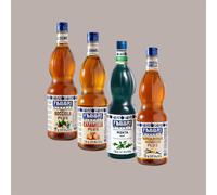 Starter Set Iced Latte Fabbri con 4 Sciroppi 1 L e set 6 Bicchieri Latte