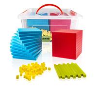 Starter Set per capire Il Sistema decimale, 121 Pezzi, Strumento manipolativo di apprendimento per Bambini, per Comprendere Valore posizionale, Numeri, Volume e fondamenti di conteggio