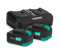 Starterset VPower 20V | 2x Batteria 4.0Ah & Caricatore Rapido Doppio