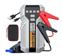 Starthilfe Powerbank 2000A 12V (3.5Lgal Benzin und 2.0gal Diesel) Batteria di avviamento portatile per auto con avviamento intelligente prolungato, alimentazione di emergenza per auto (nero)