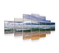 Startonight Grande Quadro su Tela Onde oceaniche, Stampe Incorniciato e Pronta da Appendere Design Moderno Arredamento Arte Fotografia Formato XXL Multipannello di 7 Parti 100 x 240 CM