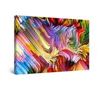 Startonight Quadro su Tela Caos Astratto Multicolore - Grandi Quadri Moderni Astratti - Stampe Grande per Soggiorno Stampe Incorniciate 80x120 cm, Decorazione Parete, Idea Regalo Elegante Luminoso