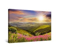 Startonight Quadro su Tela Fantasia Sole e Arcobaleno, Quadri Moderni Paesaggio Stampe Camere da Letto Stampe Incorniciate 60x90 cm, Decorazione Parete, Idea Regalo Elegante Luminoso al Buio