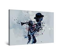 Startonight Quadro su Tela - Note di Tromba - Grandi Quadri Astratti Moderni Stampe Grande per Soggiorno Stampe Incorniciate 80x120 cm, Decorazione Parete, Idea Regalo Elegante Luminoso al Buio