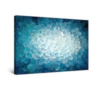 Startonight Quadro su Tela Verde Acqua di Fiori di Luce Blu - Grandi Quadri Moderni Astratti - Stampe Grande per Soggiorno Stampe Incorniciate 80x120 cm, Decorazione Parete, Idea Regalo Elegante