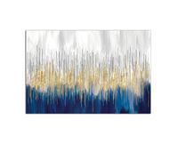 Startonight Quadro su Vetro Acrilico - Oro Blu Astratto - Moderno Stampa 60 x 90 cm