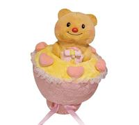 STARTONYOU Orso di Peluche Bouquet, 35 cm, con bouquet di fiori, decorazione della camera, regalo per mamma, figlia, compleanno, San Valentino